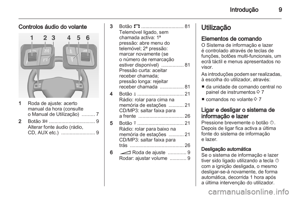 OPEL CORSA 2011  Manual de Informação e Lazer (in Portugues) 