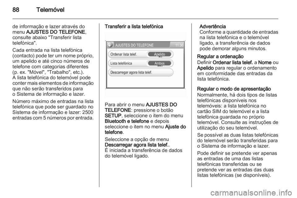 OPEL CORSA 2011  Manual de Informação e Lazer (in Portugues) 