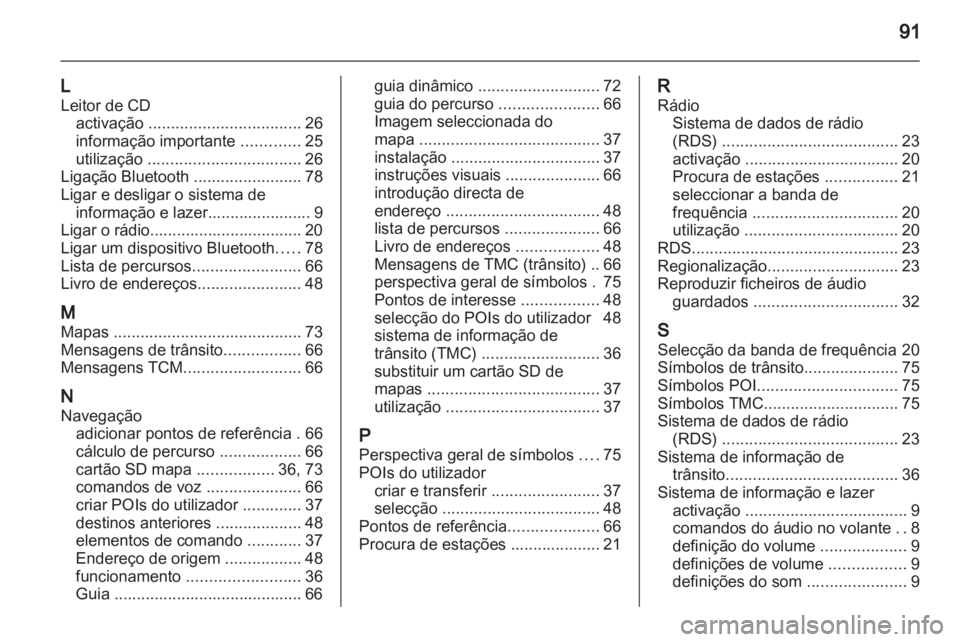 OPEL CORSA 2011  Manual de Informação e Lazer (in Portugues) 
