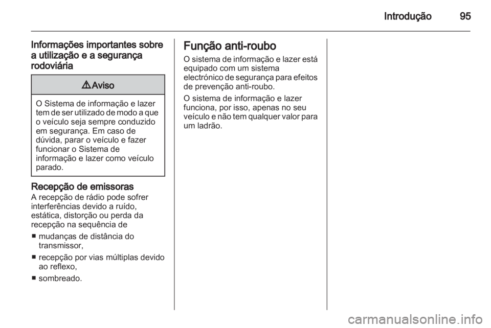 OPEL CORSA 2011  Manual de Informação e Lazer (in Portugues) 