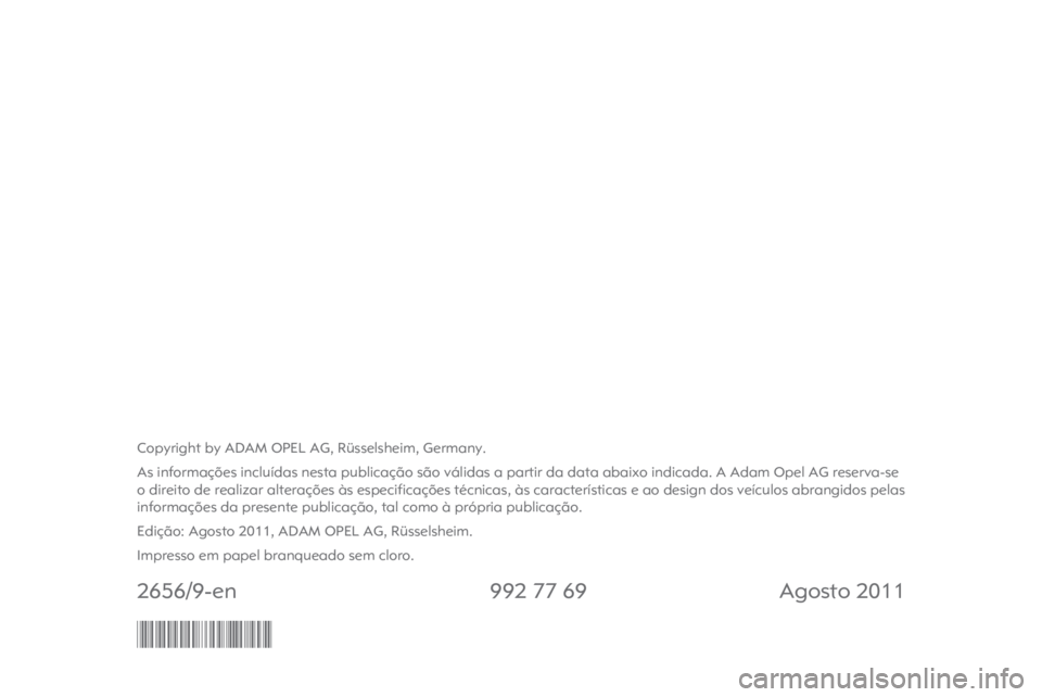 OPEL CORSA 2012  Manual de Instruções (in Portugues) 