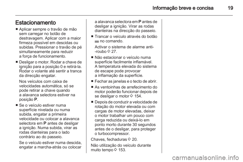OPEL CORSA 2012.5  Manual de Instruções (in Portugues) 