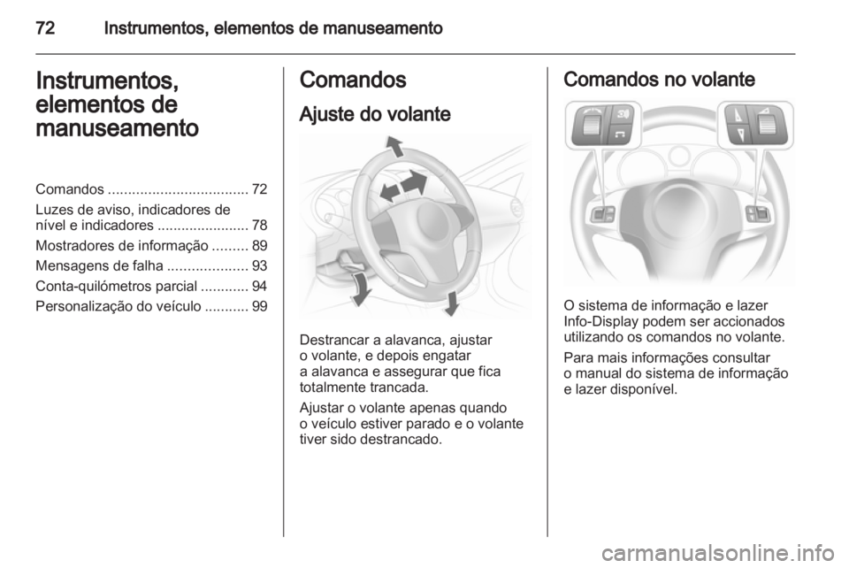 OPEL CORSA 2012.5  Manual de Instruções (in Portugues) 