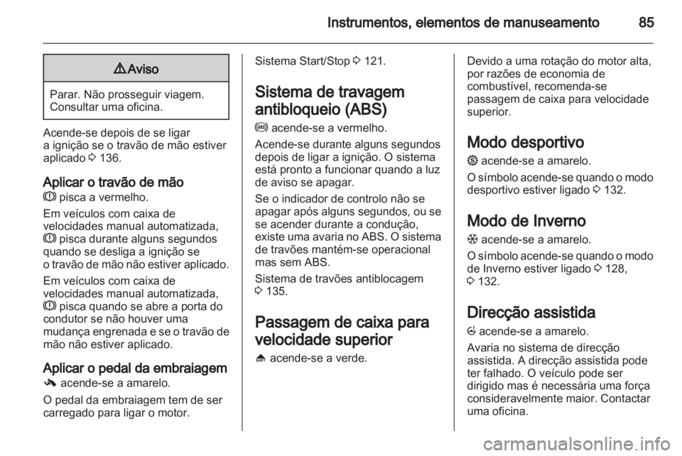 OPEL CORSA 2012.5  Manual de Instruções (in Portugues) 