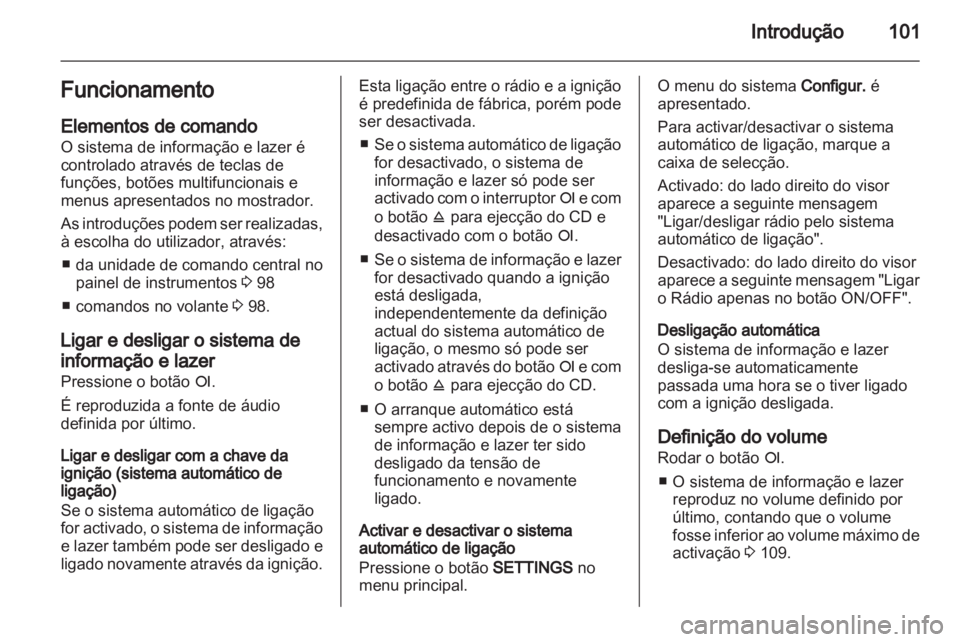 OPEL CORSA 2013  Manual de Informação e Lazer (in Portugues) 