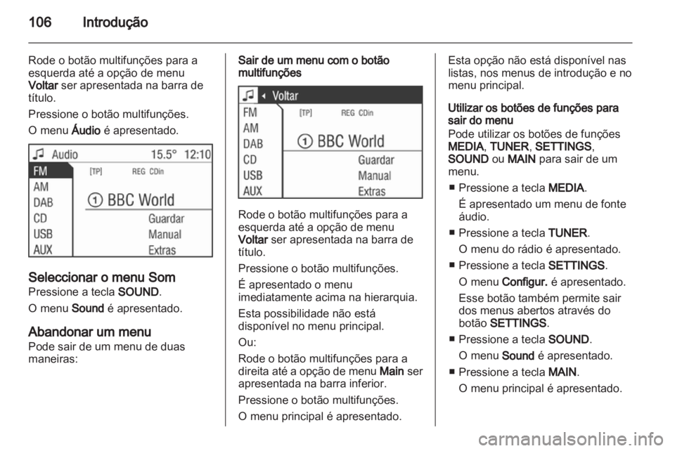 OPEL CORSA 2013  Manual de Informação e Lazer (in Portugues) 