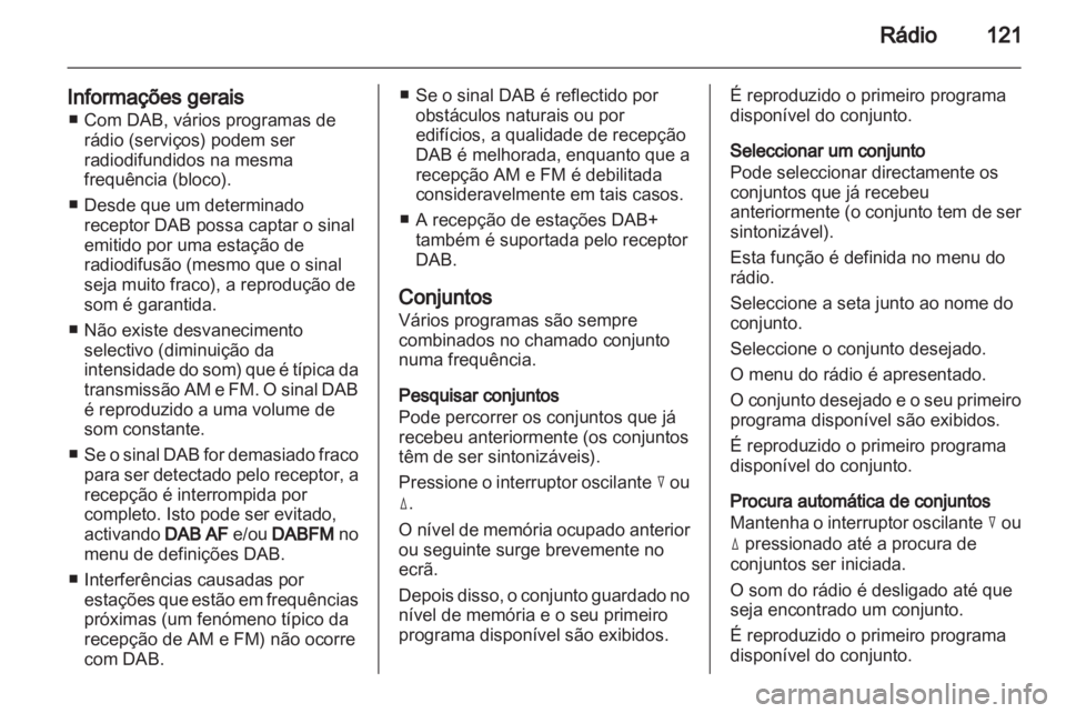 OPEL CORSA 2013  Manual de Informação e Lazer (in Portugues) 