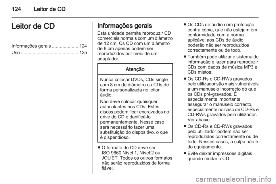 OPEL CORSA 2013  Manual de Informação e Lazer (in Portugues) 