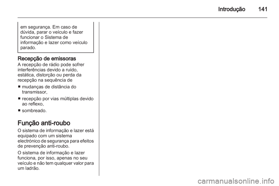 OPEL CORSA 2013  Manual de Informação e Lazer (in Portugues) 