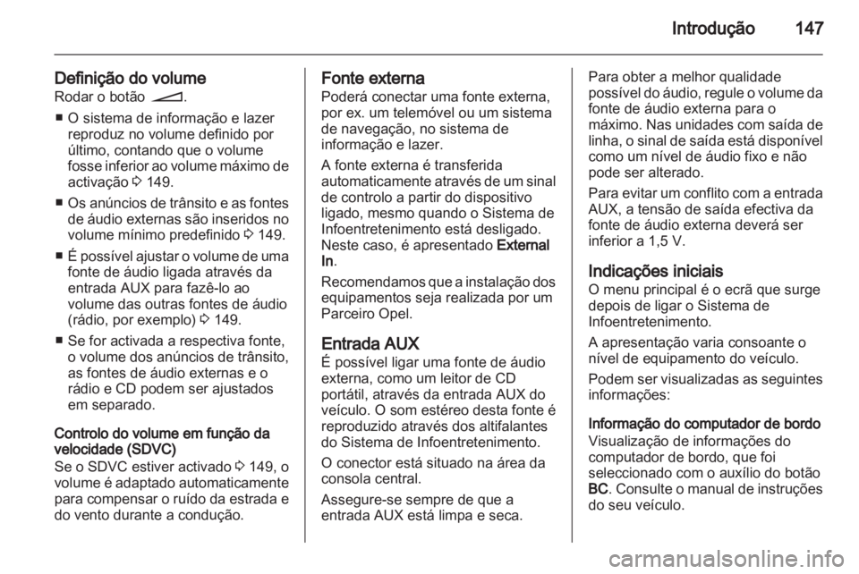OPEL CORSA 2013  Manual de Informação e Lazer (in Portugues) 