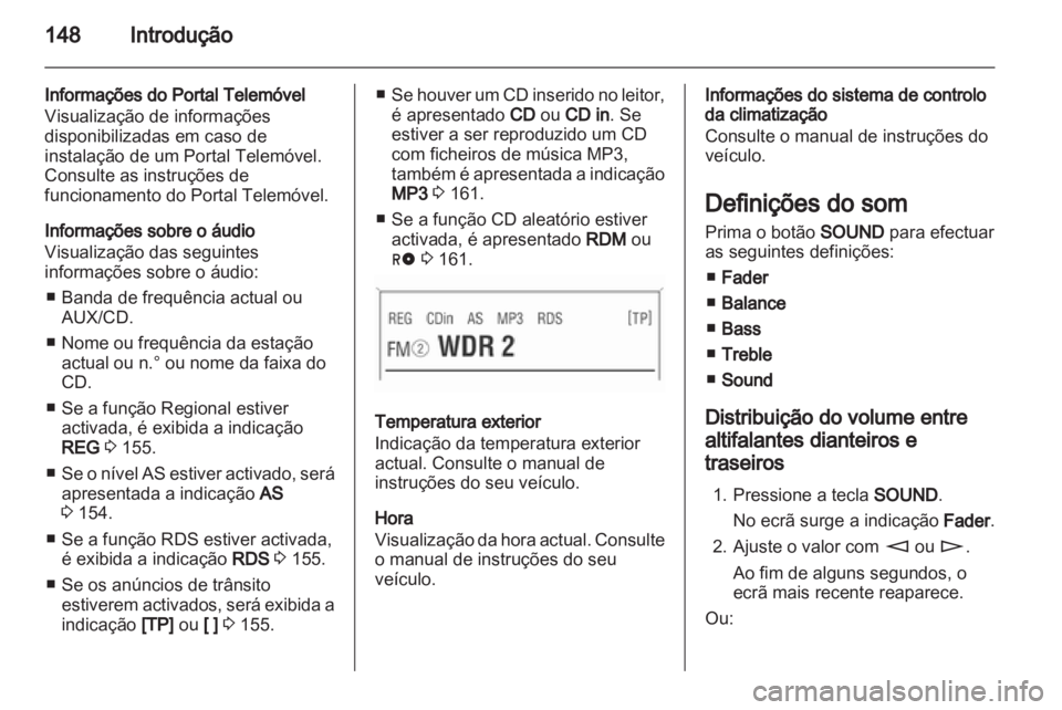 OPEL CORSA 2013  Manual de Informação e Lazer (in Portugues) 