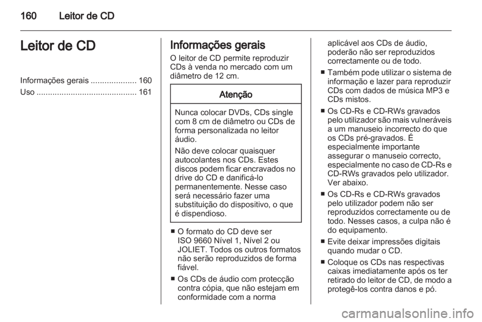 OPEL CORSA 2013  Manual de Informação e Lazer (in Portugues) 