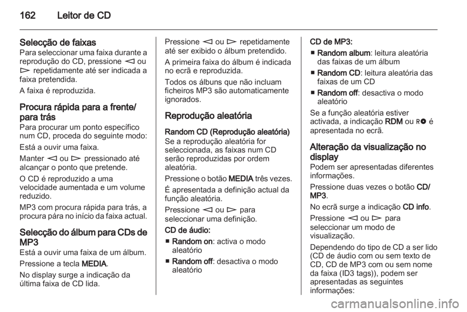 OPEL CORSA 2013  Manual de Informação e Lazer (in Portugues) 