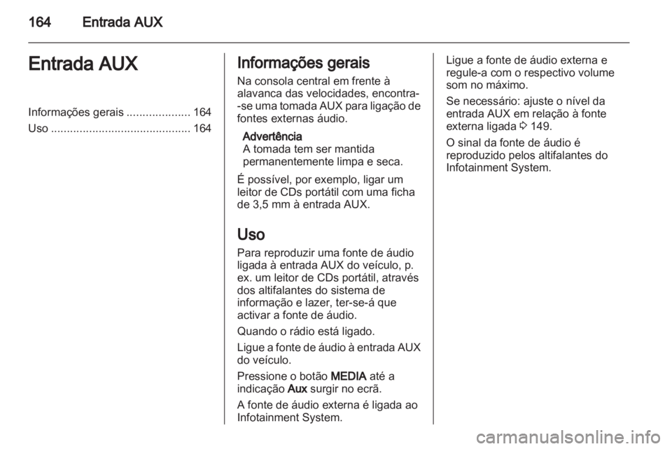 OPEL CORSA 2013  Manual de Informação e Lazer (in Portugues) 