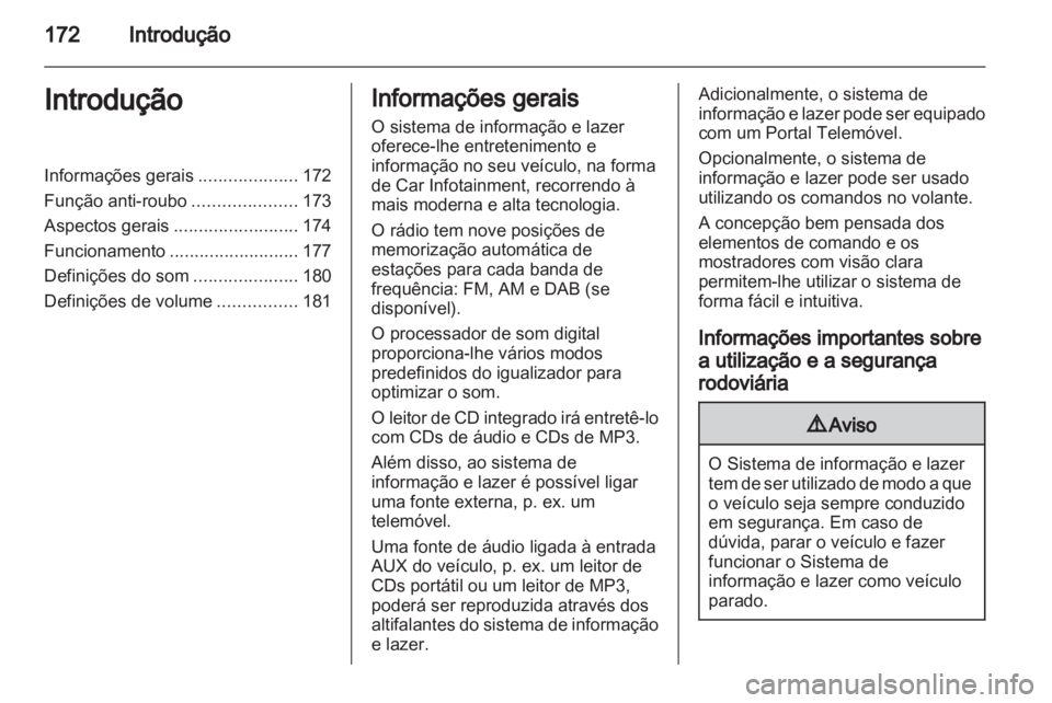 OPEL CORSA 2013  Manual de Informação e Lazer (in Portugues) 
