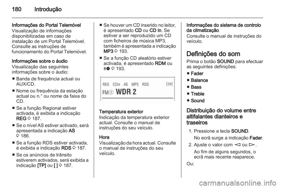 OPEL CORSA 2013  Manual de Informação e Lazer (in Portugues) 