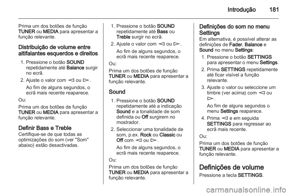 OPEL CORSA 2013  Manual de Informação e Lazer (in Portugues) 