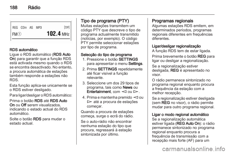 OPEL CORSA 2013  Manual de Informação e Lazer (in Portugues) 