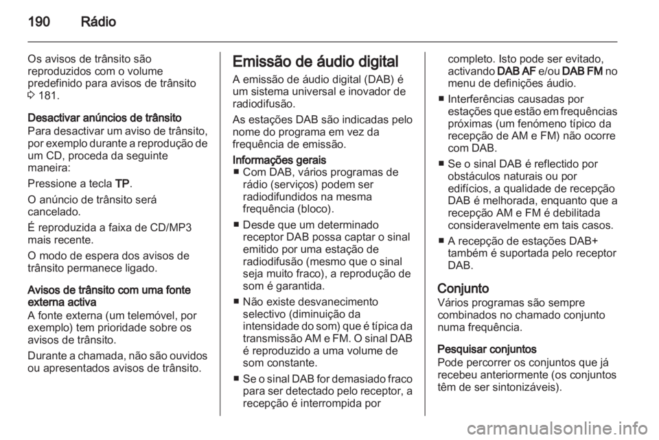 OPEL CORSA 2013  Manual de Informação e Lazer (in Portugues) 