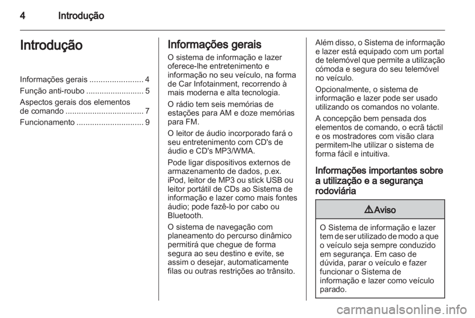 OPEL CORSA 2013  Manual de Informação e Lazer (in Portugues) 