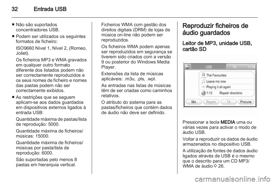 OPEL CORSA 2013  Manual de Informação e Lazer (in Portugues) 