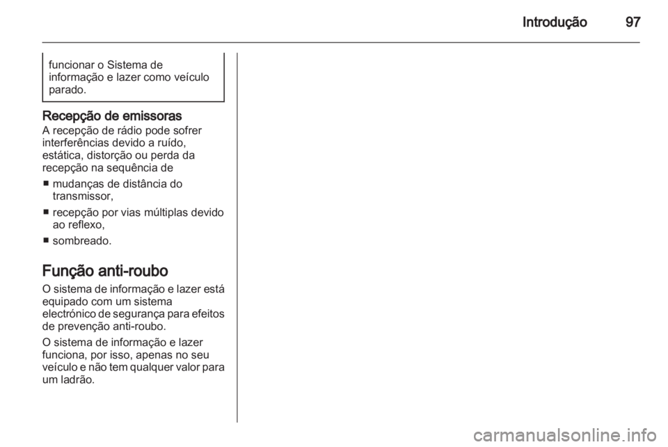 OPEL CORSA 2013  Manual de Informação e Lazer (in Portugues) 