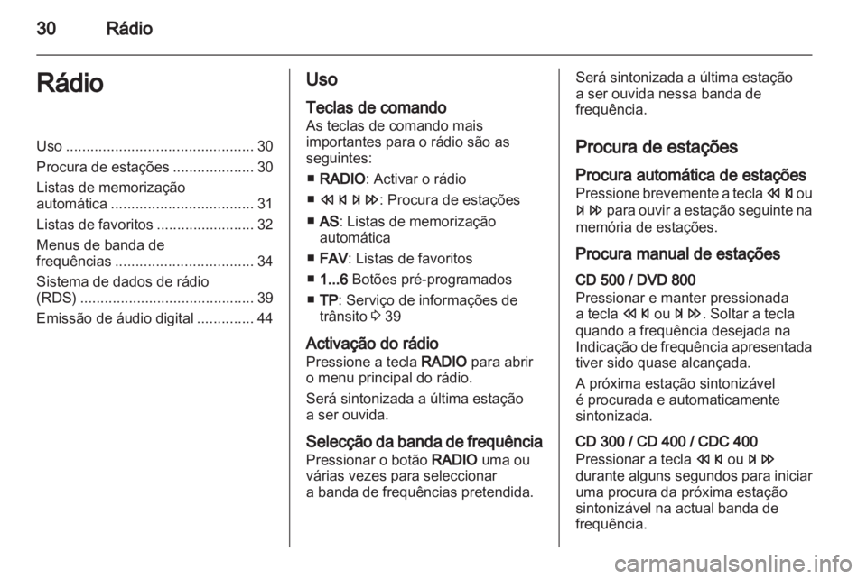 OPEL INSIGNIA 2010.5  Manual de Informação e Lazer (in Portugues) 
