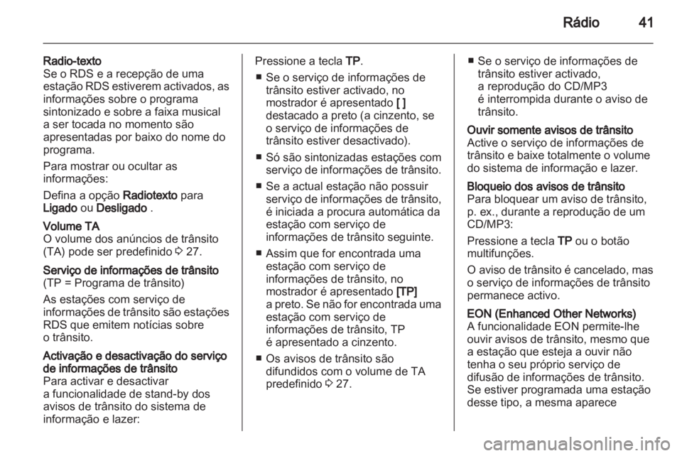 OPEL INSIGNIA 2010.5  Manual de Informação e Lazer (in Portugues) 