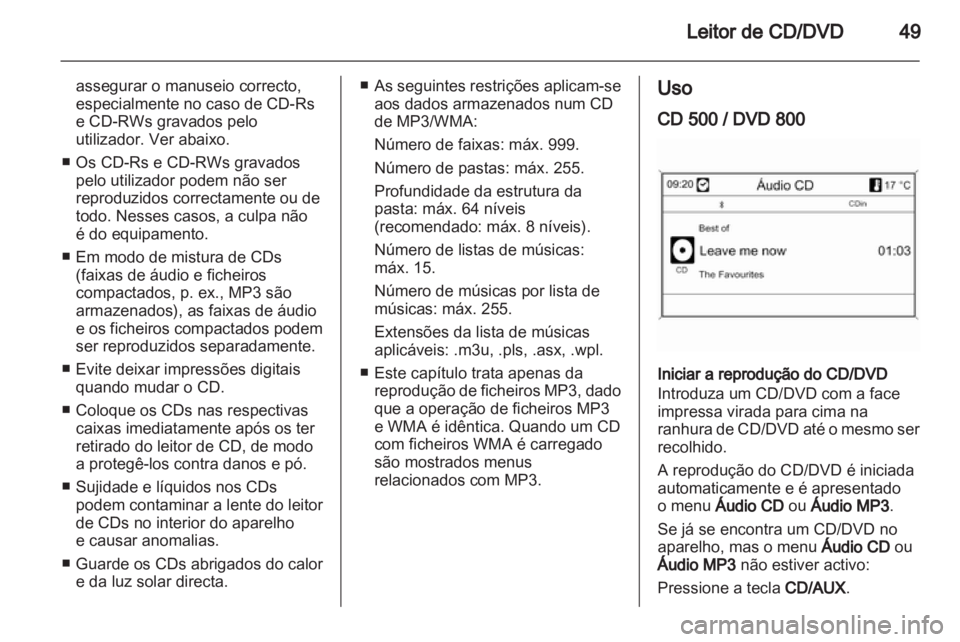 OPEL INSIGNIA 2010.5  Manual de Informação e Lazer (in Portugues) 