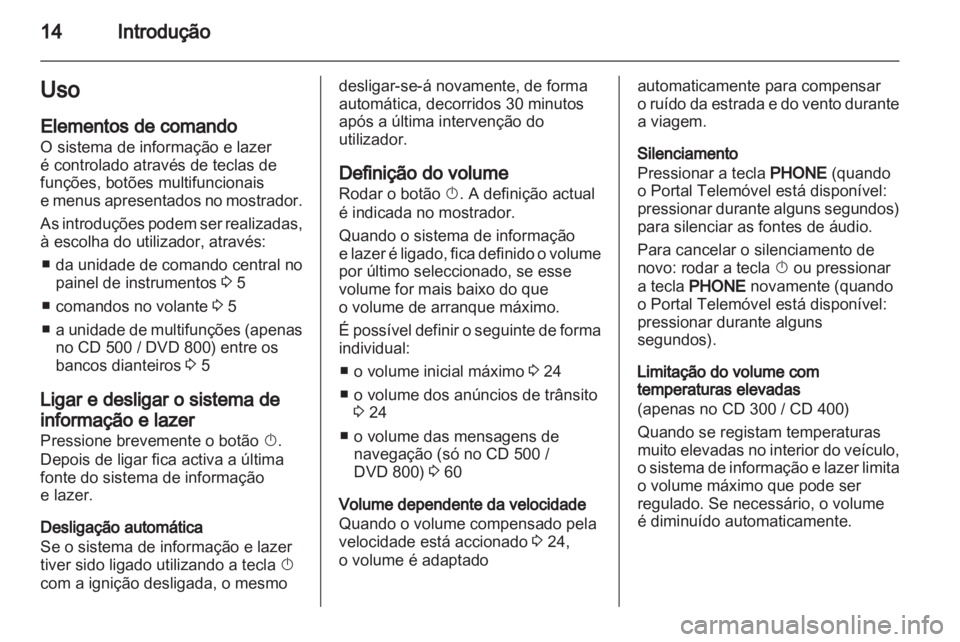 OPEL INSIGNIA 2011  Manual de Informação e Lazer (in Portugues) 