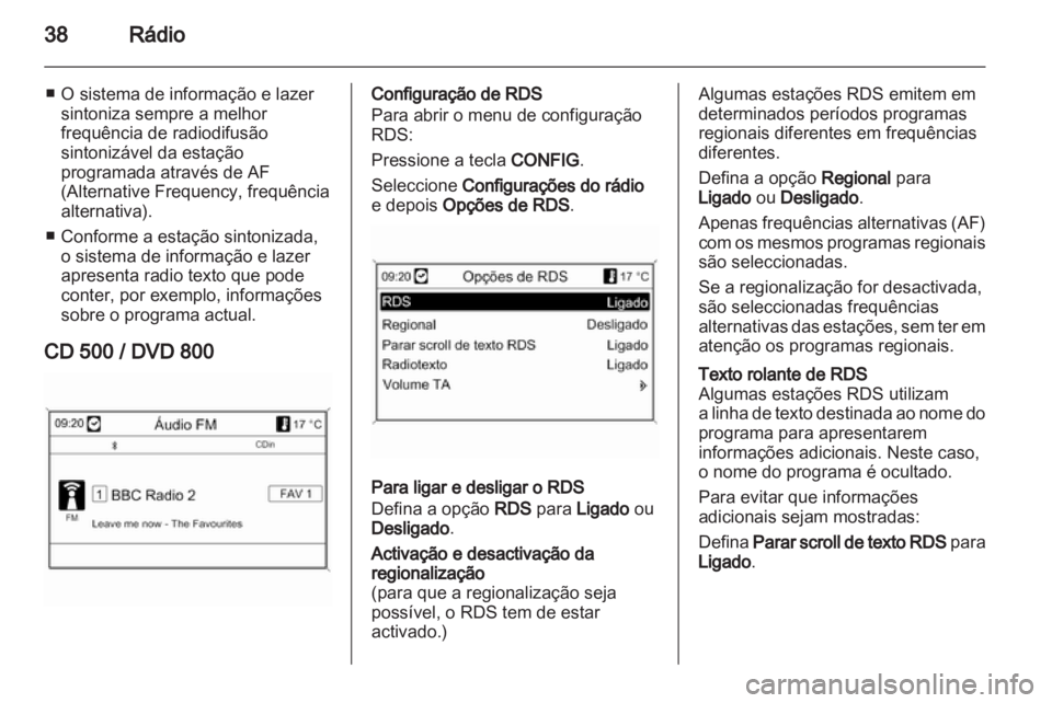 OPEL INSIGNIA 2011  Manual de Informação e Lazer (in Portugues) 