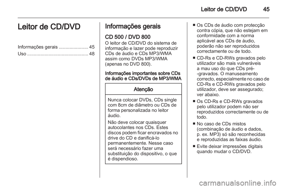 OPEL INSIGNIA 2011  Manual de Informação e Lazer (in Portugues) 