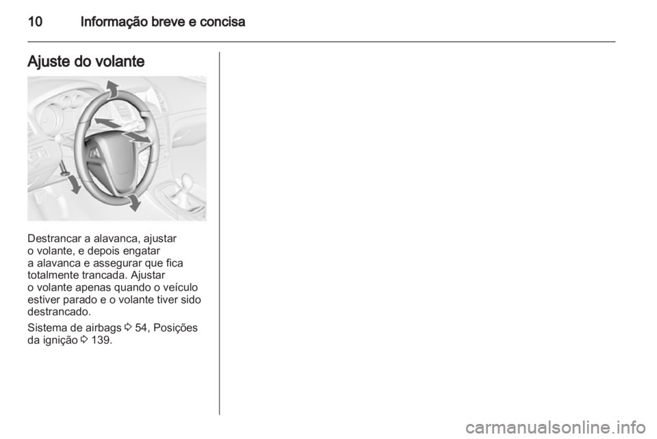 OPEL INSIGNIA 2011  Manual de Instruções (in Portugues) 