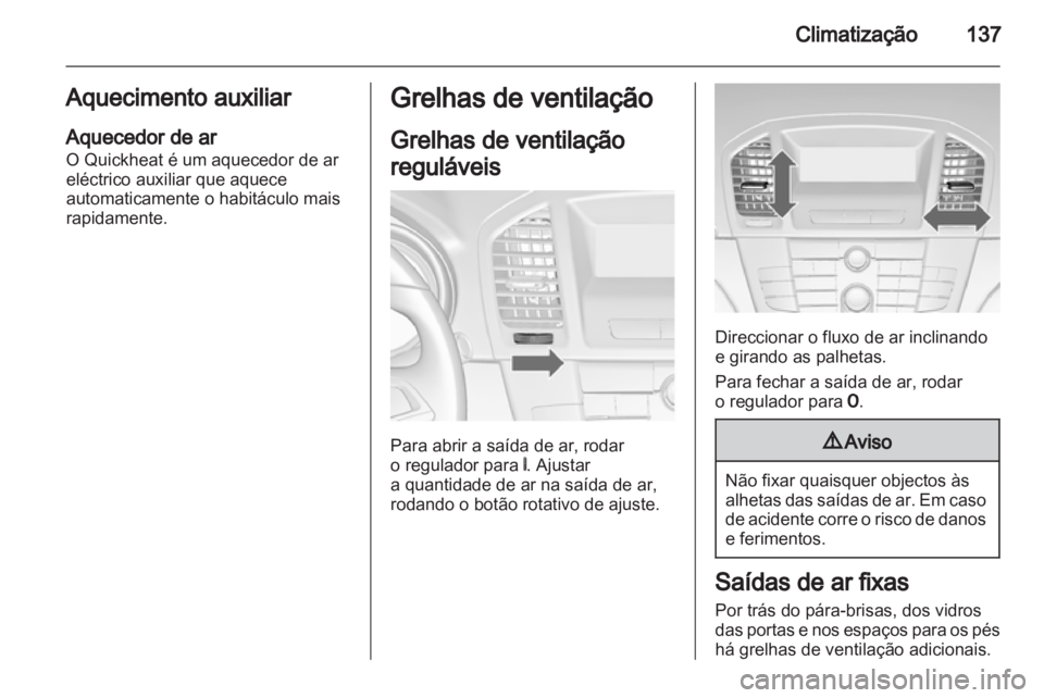 OPEL INSIGNIA 2012  Manual de Instruções (in Portugues) 