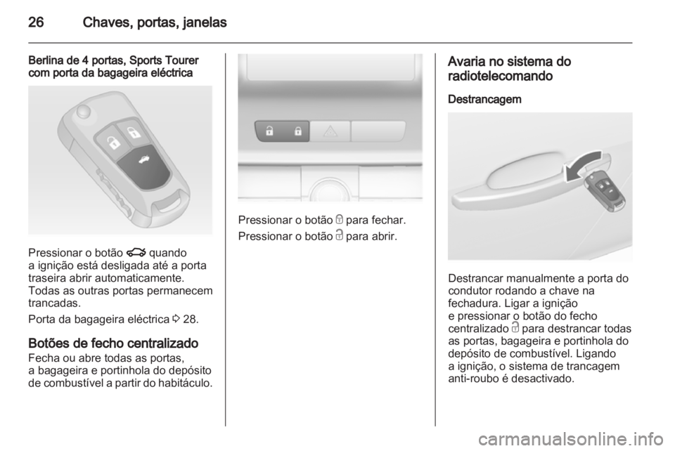 OPEL INSIGNIA 2012  Manual de Instruções (in Portugues) 