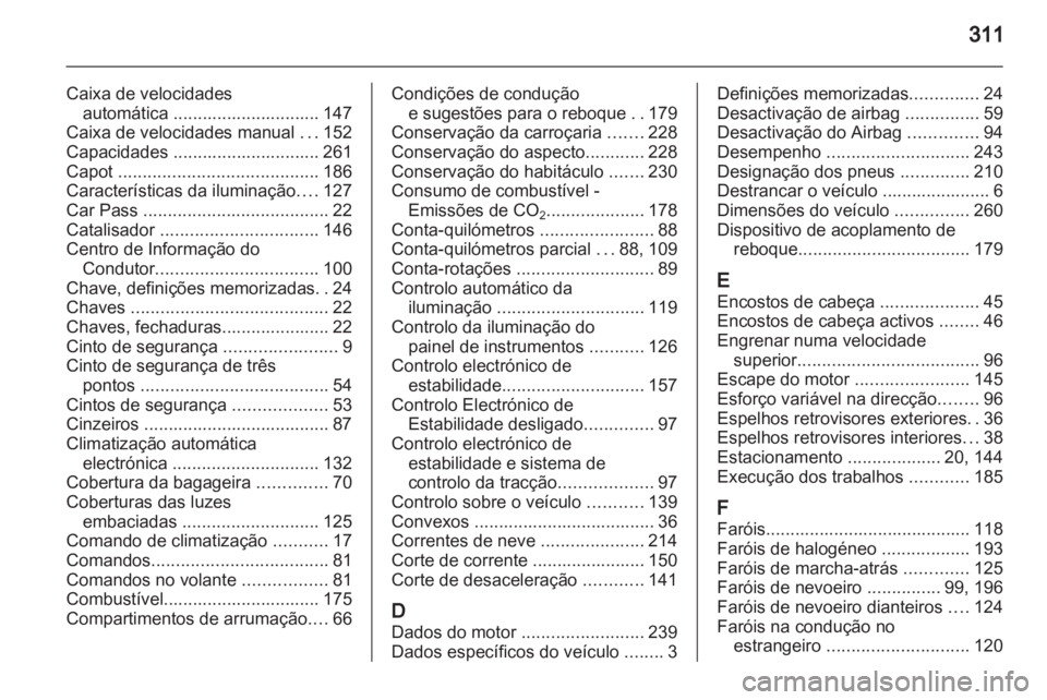 OPEL INSIGNIA 2012  Manual de Instruções (in Portugues) 