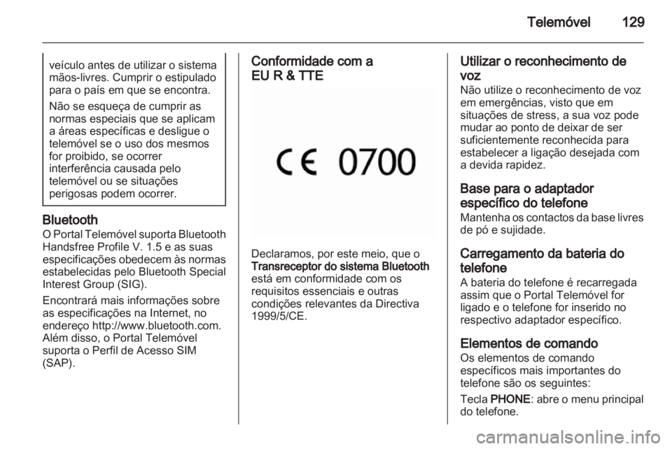 OPEL INSIGNIA 2012.5  Manual de Informação e Lazer (in Portugues) 