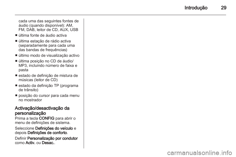 OPEL INSIGNIA 2012.5  Manual de Informação e Lazer (in Portugues) 