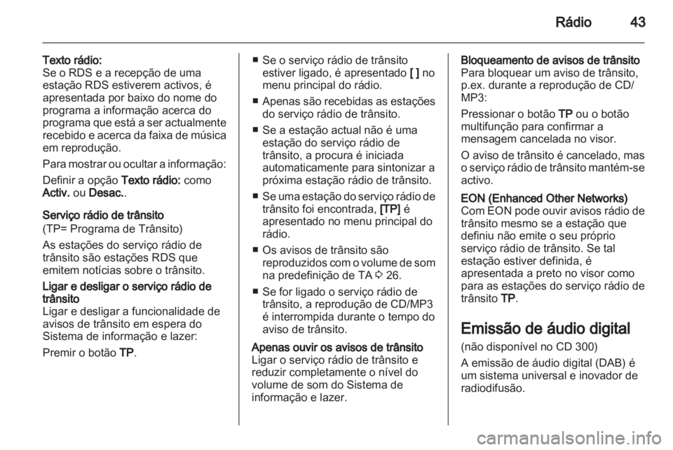 OPEL INSIGNIA 2012.5  Manual de Informação e Lazer (in Portugues) 