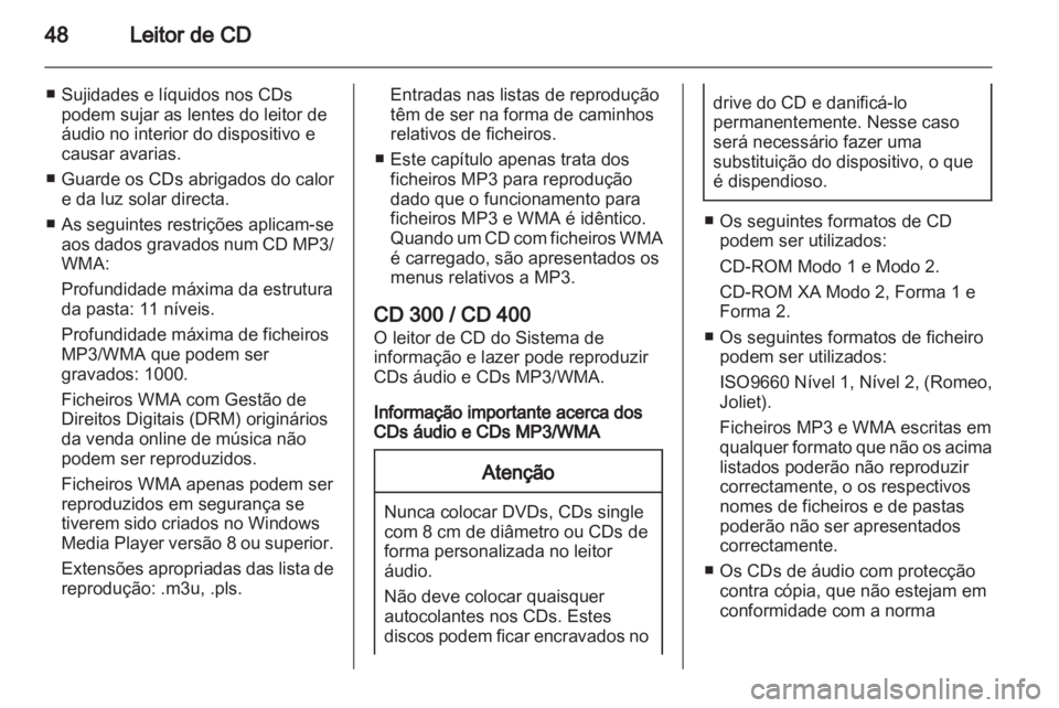 OPEL INSIGNIA 2012.5  Manual de Informação e Lazer (in Portugues) 