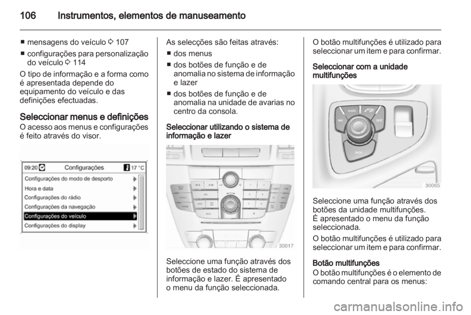 OPEL INSIGNIA 2012.5  Manual de Instruções (in Portugues) 
