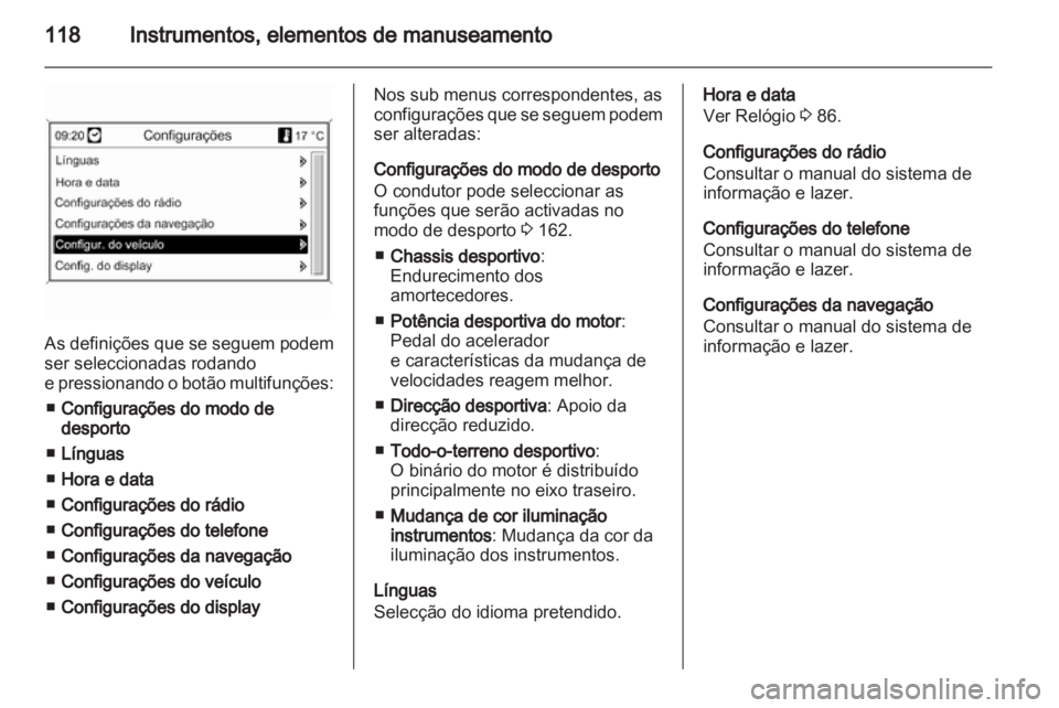 OPEL INSIGNIA 2012.5  Manual de Instruções (in Portugues) 