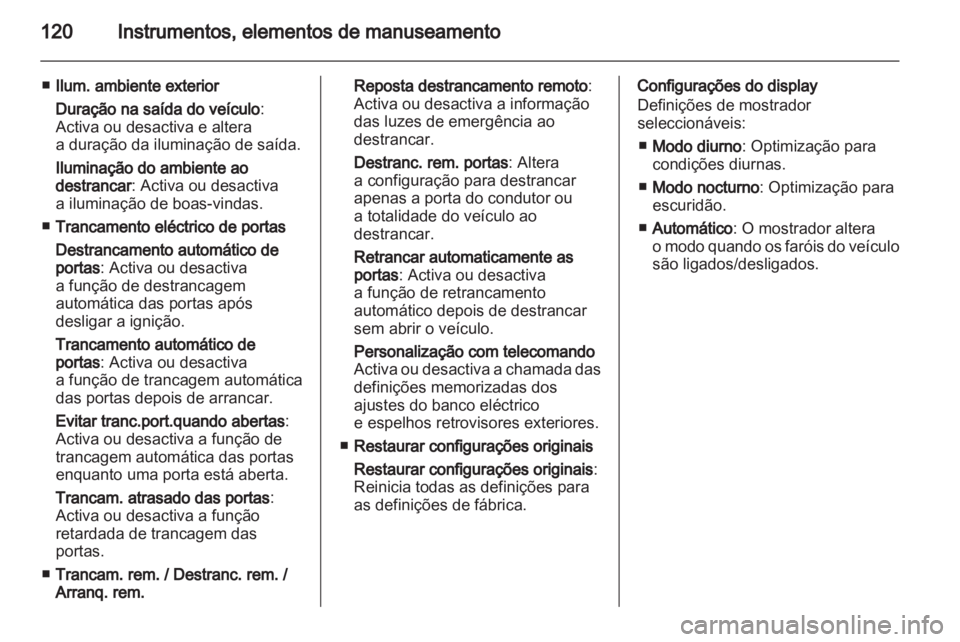 OPEL INSIGNIA 2012.5  Manual de Instruções (in Portugues) 