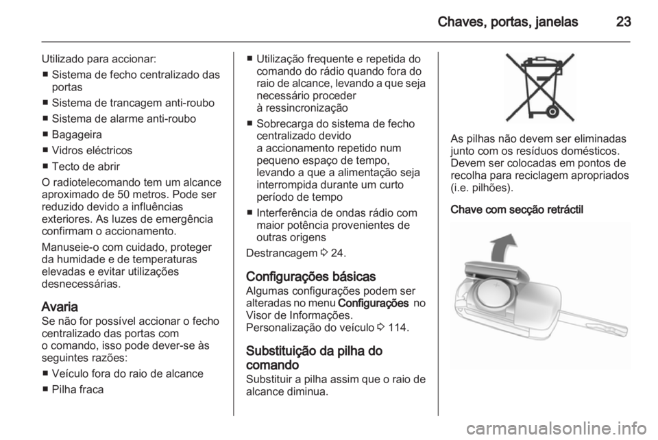 OPEL INSIGNIA 2012.5  Manual de Instruções (in Portugues) 