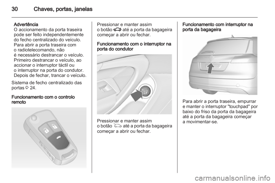 OPEL INSIGNIA 2012.5  Manual de Instruções (in Portugues) 
