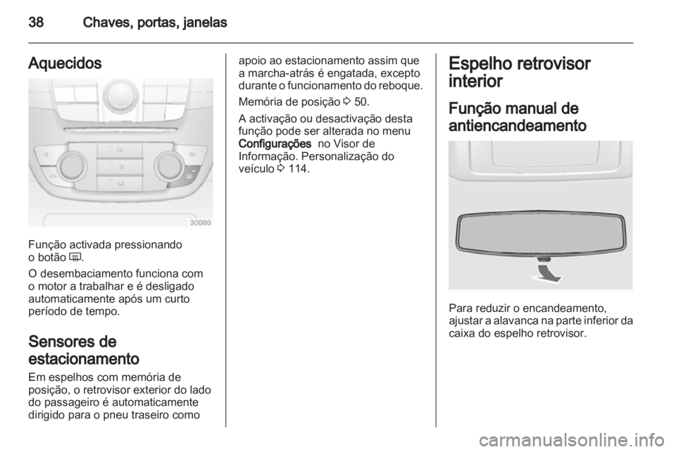 OPEL INSIGNIA 2012.5  Manual de Instruções (in Portugues) 