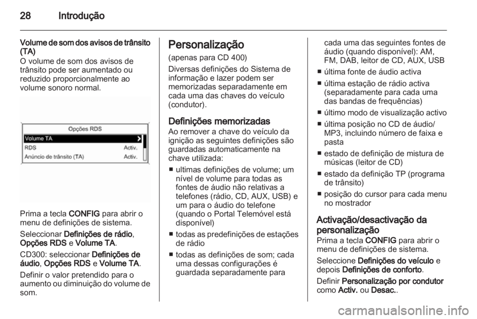 OPEL INSIGNIA 2013  Manual de Informação e Lazer (in Portugues) 