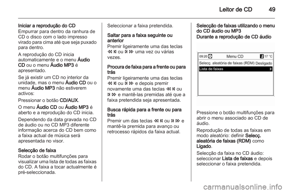 OPEL INSIGNIA 2013  Manual de Informação e Lazer (in Portugues) 