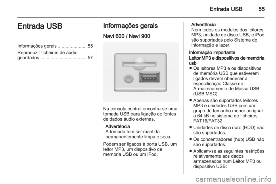 OPEL INSIGNIA 2013  Manual de Informação e Lazer (in Portugues) 