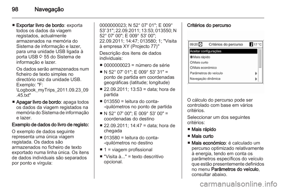 OPEL INSIGNIA 2013  Manual de Informação e Lazer (in Portugues) 